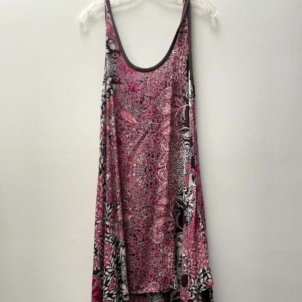 Free People Pink and Red Floral Dress